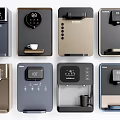 Modern Household Coffee Makers In Various Styles With Digital Display And Sleek Design