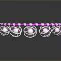 Pink And White Beaded Bracelet With Circular Decorative Elements