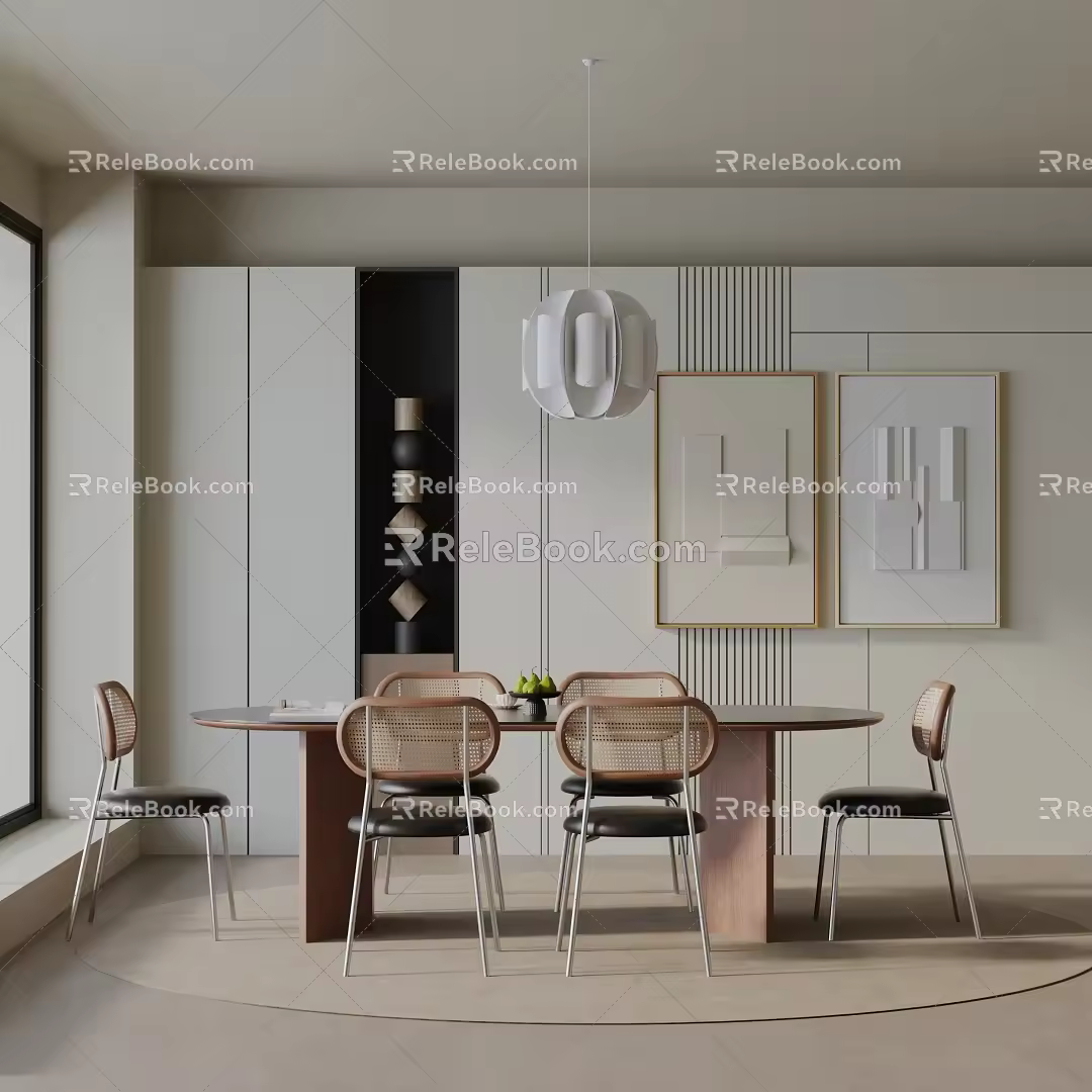 Modern table combination 3d model