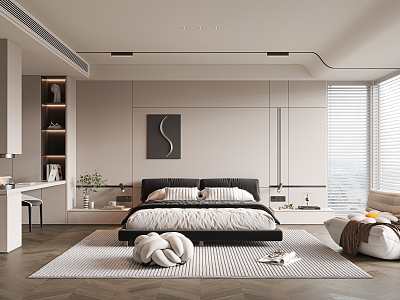 Modern Baxter Bedroom 3d model