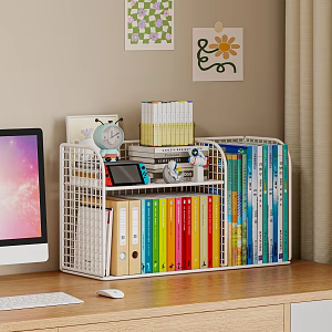 Books Textbook Bookshelf Storage Rack Desk Computer Ornaments 3d model