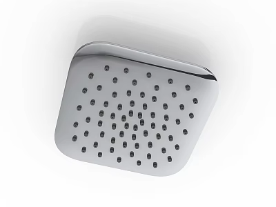 Modern Square Stainless Steel Shower Head With Multiple Spray Holes Design 3d model