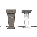 Modern Functional Podiums With Different Designs And Color Options For Various Settings 3d model