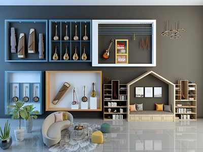 Modern Musical Instruments 3d model