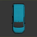 Stylish Shiny Blue Citroen Commercial Van with Dark Background and Reflective Body