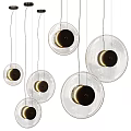 Modern Round Glass Pendant Lights With Metal Accents For Interior Decor