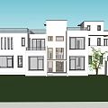 Modern Detached Villa With Swimming Pool Glass Windows And Outdoor Terrace