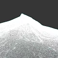 Desert Landscape With Rolling Sand Dunes And Isolated Rocky Hill Formation