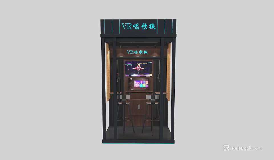 Commercial VR Singing Machine Booth With Soundproof Design And Interactive 3d model 