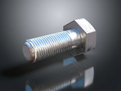 High Quality Metal Hex Bolt As Essential Hardware Tool With Threaded Shank For Industrial Use 3d model