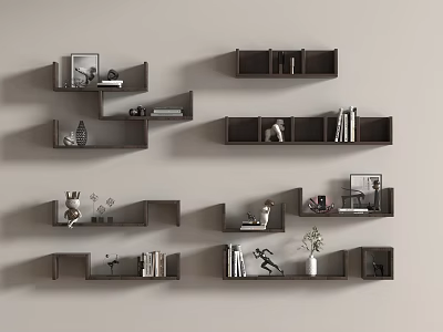 Modern Storage Rack Wall Board Storage Rack Storage Rack Storage Rack Bookshelf Wall Hanging Decorative Partition 3d model