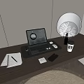Laptop Bluetooth Headset Mobile Phone Mouse Desk Lamp 3d model