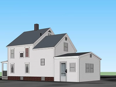 American style villa 3d model