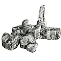 Natural Stacked Stone and Wood as Rustic Decorative Elements for Home Design