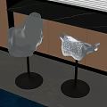 Modern Transparent Acrylic Bar Stools With Black Metal Base And Stylish Design