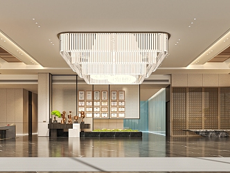 Hotel Reception Lobby 3d model