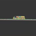 Grey Model Train On Track Display With Detailed Exterior And Reflection