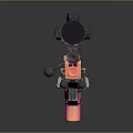 Sniper Rifle With Scope And Colorful Illuminated Lights And Gradient Design In Futuristic Style
