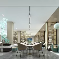 Modern Sales Office Interior Design With Model Display Lighting And Marble Countertop