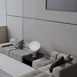 Modern three-seat sofa 3d model