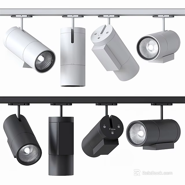 Modern Downlights And Spotlights In White Black Designs For Home Lighting 3d model 