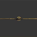 Traditional Decorative Spear With Red Shaft Golden Accents And Metal Spearhead