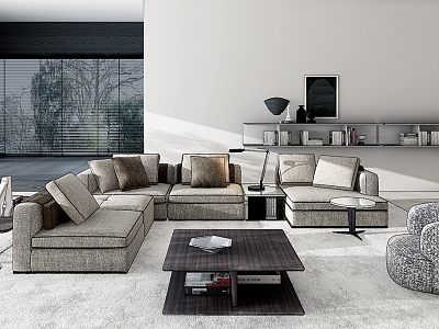 Modern Molteni & C Sofa Coffee Table Combination model