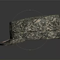 Camouflage Military Cap With American Flag Patch 3d model