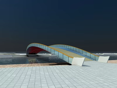 Style Bridge Creative Landscape Bridge 3d model