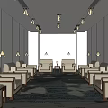 Modern Reception Room 3d model