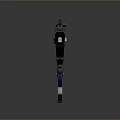Modern Submachine Gun Weapon With Vibrant Blue Purple Illuminated Patterns And Z MERCS Design