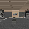 Modern Fitness Gym With Treadmills Strength Training Equipment And Spacious Workout Space
