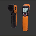Handheld Infrared Thermometers Medical Device With Digital Display And Orange Black Design