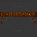 Rustic Natural Wooden Coffee Table With Sturdy Legs And Functional Drawers
