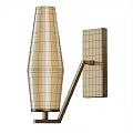 Modern Elegant Wall Sconces With Beige Glass Shade And Metal Frame Design