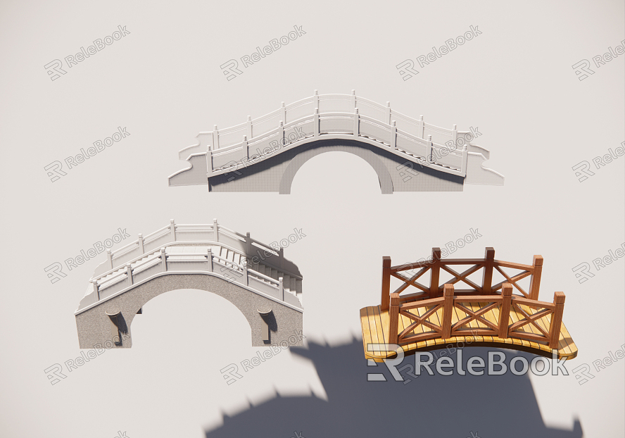 Chinese Bridge Stone Bridge Wooden Bridge Small Bridge Arch Bridge model