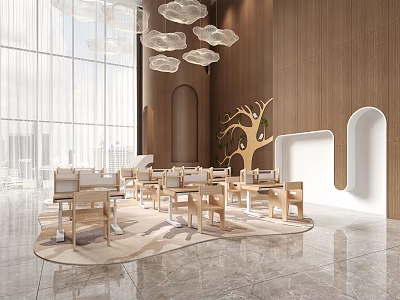 Modern Kindergarten Early Education Center 3d model