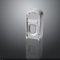 Vintage Style White Jukebox With Decorative Front Grille And Ornamental Details Design
