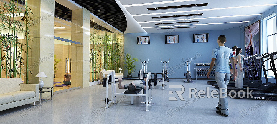 Modern Gym Gym Yoga Studio model