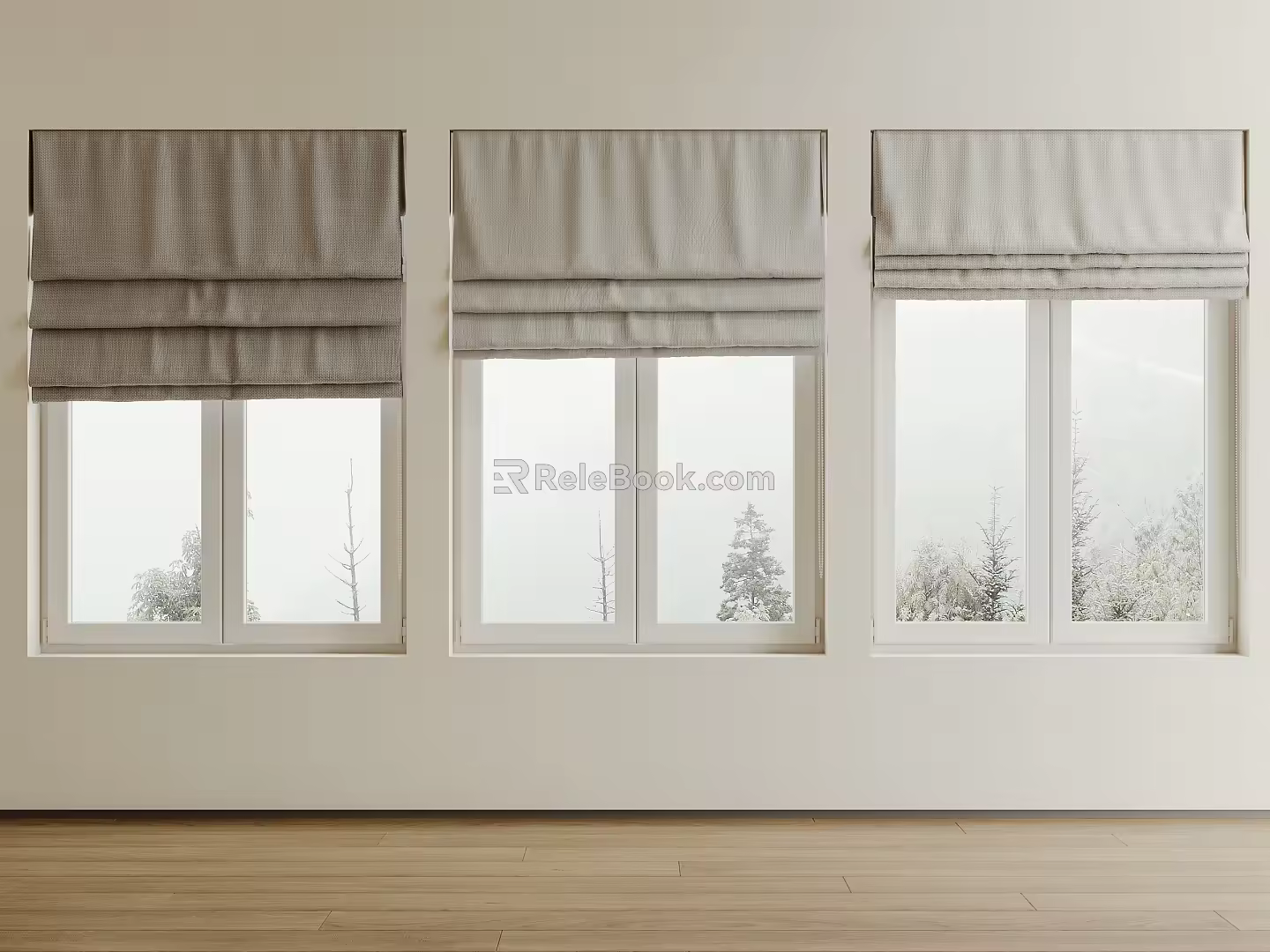 Roman curtain pull curtain sunshade shutter 3d model