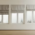 Roman curtain pull curtain sunshade shutter 3d model