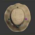 Beige Fisherman Hat With Colorful Feather Decorations For Daily Use