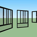 modern sliding window 3d model