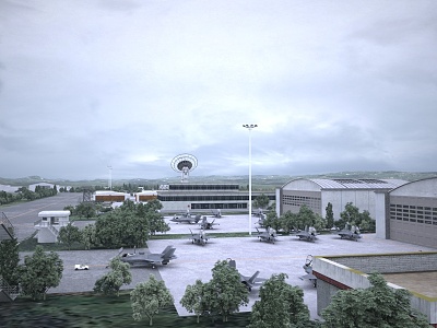 Military Airport Modern Airport 3d model