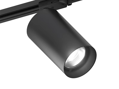 Black Modern Track Mounted Spotlight With Bright LED Lighting Fixture For Home Decoration 3d model