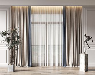 Modern Curtains 3d model