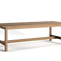 Simple Solid Oak Dining Table With Minimalist Design And Clean Lines Structure