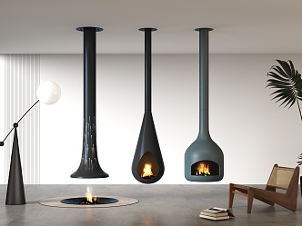 Modern Fireplace Decorative Fireplace 3d model