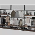 Organized Modern Wardrobe With Open Shelves Hanging Shirts Coats Bags And Shoes