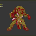 Mythical Minotaur Warrior Character With Armored Body Feathered Decor And Red Cloth